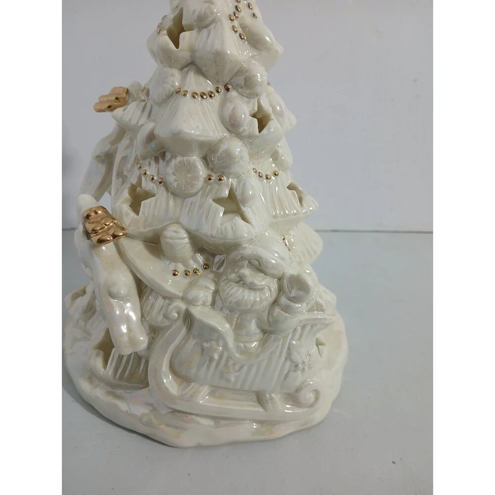 ​Vtg Target Trend Candle‎ Run Tree Lustre Santa Sleigh Reindeer Ceramic